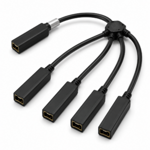 Four-Head T Conductive Connector